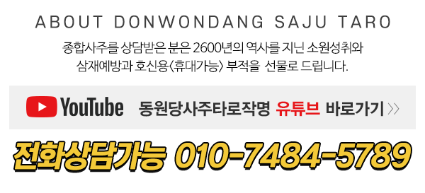 동원당사주타로작명보운대사_메인문구_내용